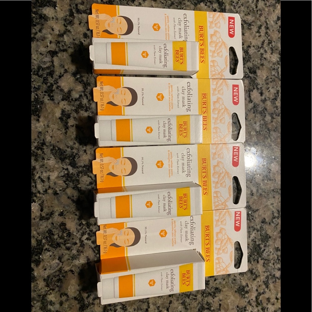 Burt’s Bees Exfoliating Clay Mast Travel Size Lot